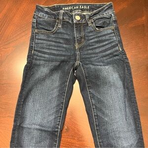 American Eagle Outfitters Women's Deep Blue Skinny Jeans
